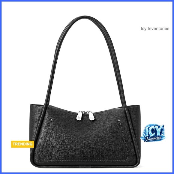 Handbags - Small Vegan Leather Hobo Bag, Shoulder Purse with Recycled Material